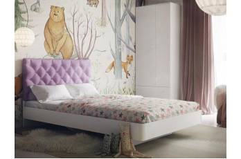 Кровать Милана с каретной стяжкой фиолетовый
