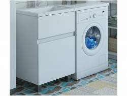 Тумба с раковиной Dallas Luxe 1200 напольная 2 ящика левая