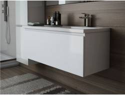 Тумба с раковиной справа Dallas Luxe 1200 навесная 1 длинный ящик