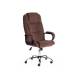Кресло офисное Bergamo хром флок коричневый