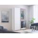 Шкаф-купе Прайм 2-х дверный 1600 Зеркало/ДСП Белый Снег