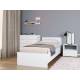 Кровать Монблан 90х200 см Белый Шагрень