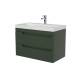 Тумба Леон 70 подвесная 2 ящика раковина Слим 70 форест