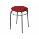 Табурет круглый с кольцом ДХ-11 обивка красный