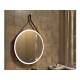 Зеркало Uperwood Round LED подсветка коричневый ремень D 65 см