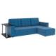 Диван угловой Атлант со столиком велюр Neo 27 сапфир синий
