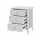 Тумба прикроватная 3 ящика Мэгги Белый