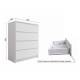 Комод Мори МК800.4 с 4 ящиками сонома/белый