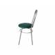 Стул №1 ДХ-8 без мягкой спинки обивка зеленый