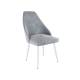 Стул Милан велюр серый ножки белые
