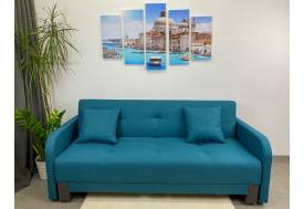 Диван-кровать Поло с подлокотниками Neo Emerald