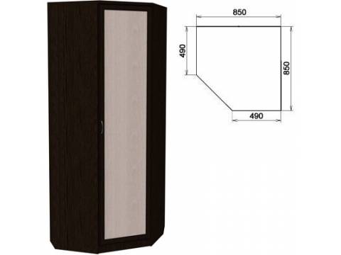 Шкаф угловой со штангой и полками арт.400