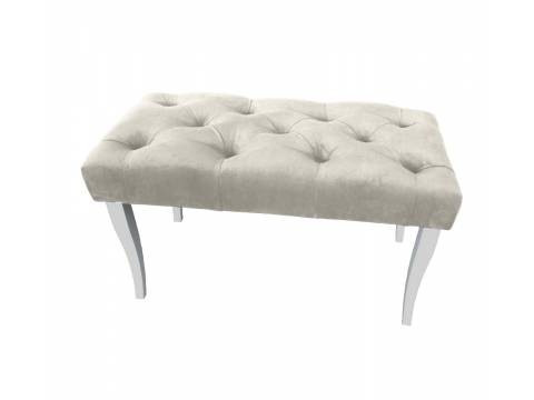 Банкетка большая ваниль опоры белые