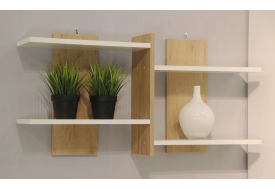 Полка Д-5 Белый-дуб крафт золотой