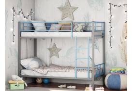 Двухъярусная кровать Севилья-2.01 комбо Серый/Голубой