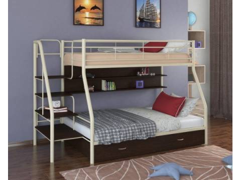 Двухъярусная кровать Толедо 1 ПЯ слоновая кость венге