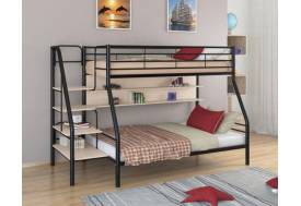 Двухъярусная кровать Толедо 1П черный молочный