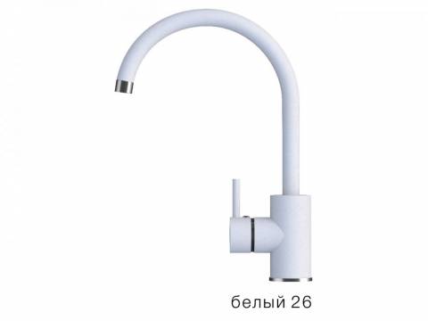 Смеситель для кухни Элара Polygran Белый 26