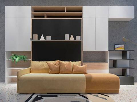 Гостиная трансформер Малевич в стандарте с кроватью 1400