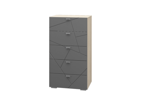 Комод 5 ящиков Скайлайн графит