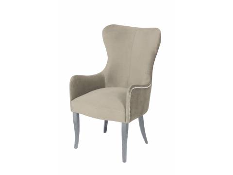 Кресло Лари ваниль опоры белые