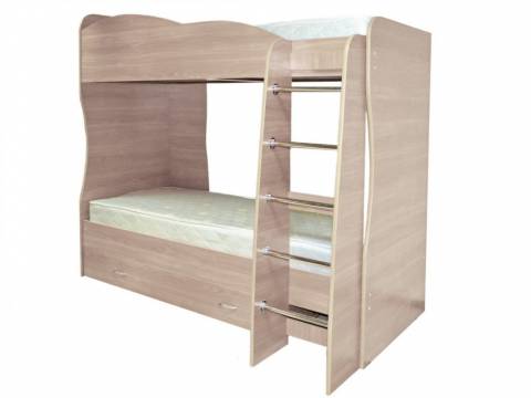 Кровать детская двухъярусная Юниор 2 шимо светлый