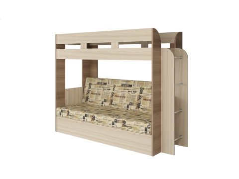Кровать двухъярусная Карамель 75 Газета