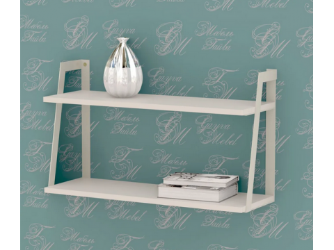 Полка металлическая ЛОФТ-2 Белый/белый глянец