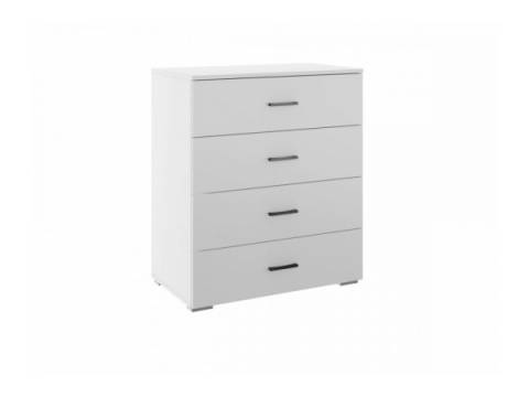 Комод 4 ящика Осло М05 ручка брусок Белый