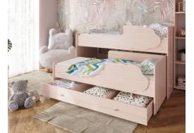 Кровать Соник с ящиком млечный дуб