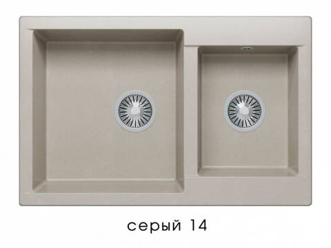 Мойка Polygran Brig-772 Серый 14