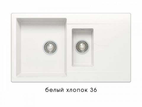 Мойка Polygran Brig-870 Белый хлопок 36