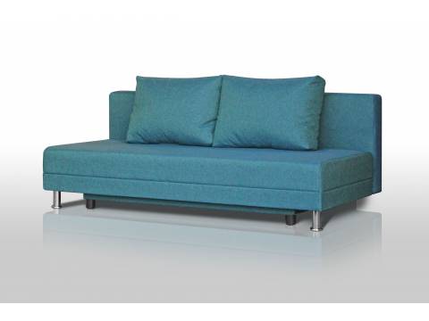 Диван Комфорт без подлокотников 2 подушки азур