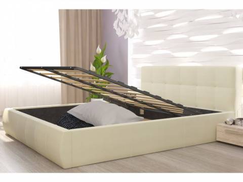 Кровать с ПМ 1800 мм Оскар 73/1 Бежевая