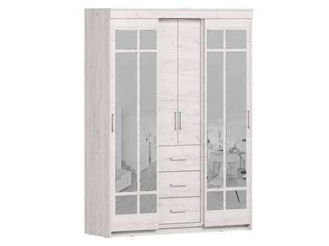 Шкаф-купе Комфорт №6 М 1600 дуб крафт белый