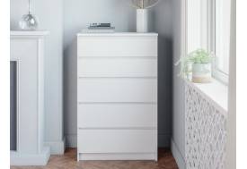 Комод Мори МК700.5 с 5 ящиками Белый
