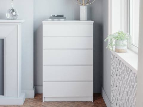 Комод Мори МК700.5 с 5 ящиками Белый