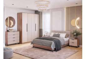 Спальня Тоскана дуб табачный, бисквит