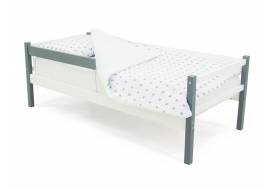 Кровать-тахта Svogen с бортиком графит-белый