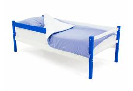 Кровать-тахта Svogen с бортиком сине-белый