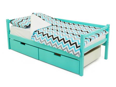 Кровать-тахта Svogen с ящиками мятный