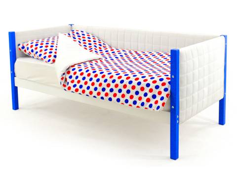 Кровать-тахта мягкая Svogen сине-белый