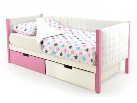 Кровать-тахта мягкая Svogen с ящиками лаванда-белый