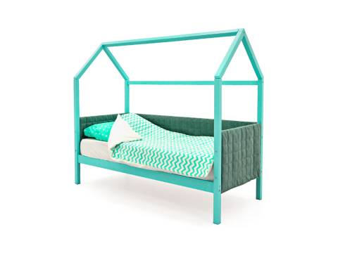 Кровать-домик мягкий Svogen мятный