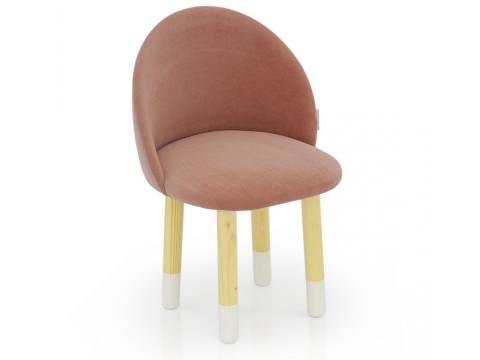 Детский мягкий стул Stumpa пудровый