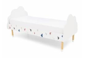 Кровать Stumpa Облако с рисунком Треугольники розовый, синий