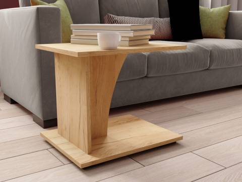 Стол журнальный СЖМ-3 дуб крафт золотой