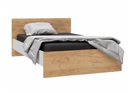 Кровать 1200 Лючия белый/дуб крафт золотой