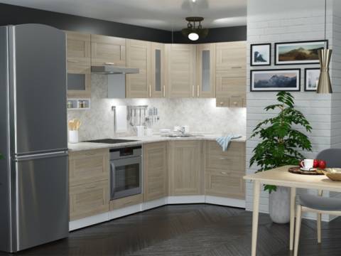 Кухонный гарнитур Лира гранд оптима 2600х1500 мм