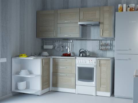 Кухонный гарнитур Лира прайм 1300х2100 мм